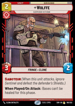 Wolffe, Suspicious Veteran