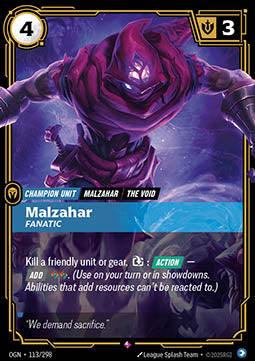 Malzahar, Fanatic