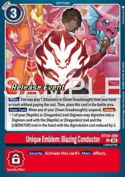 Unique Emblem: Blazing Conductor (BT24-089)