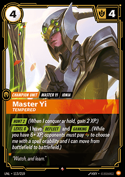 Master Yi, Tempered (V.1 - Rare)
