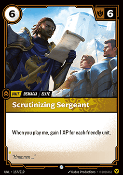 Scrutinizing Sergeant