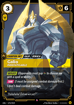 Galio, Indefatigable