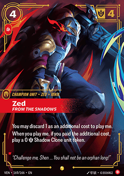 Zed, From the Shadows (V.3 - Showcase)