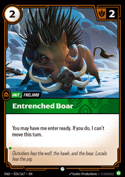 Entrenched Boar