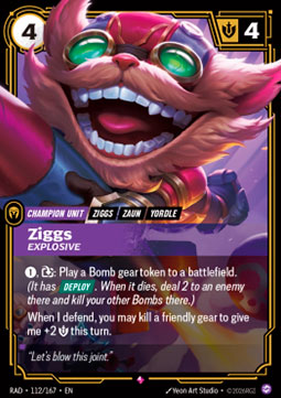 Ziggs, Explosive (V.1 - Rare)