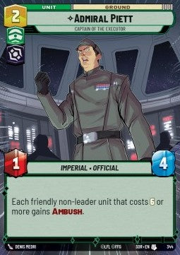 Admiral Piett, Captain of the Executor