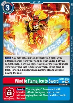 Wind to Flame, Ice to Sword (BT18-095)