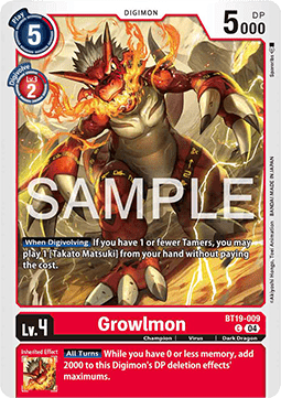 Growlmon (BT19-009)