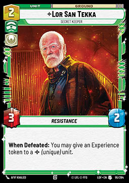 Lor San Tekka, Secret Keeper (V.1)
