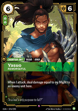 Yasuo, Remorseful (V.1 - Rare)