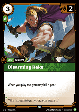 Disarming Rake
