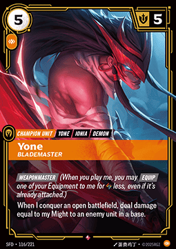 Yone, Blademaster (V.1 - Rare)