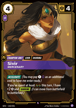 Sivir, Mercenary (V.1 - Rare)