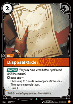 Disposal Order