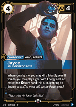 Jayce, Man of Progress