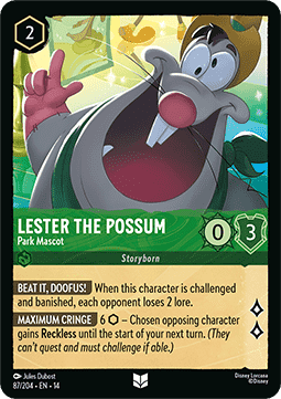 Lester the Possum - Park Mascot