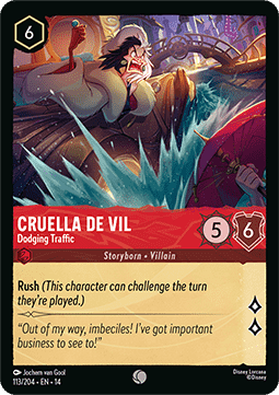 Cruella De Vil - Dodging Traffic