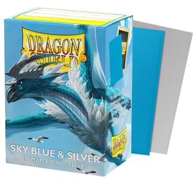 Dragon Shield Sky Blue & Silver Dual Matte Standard 100U